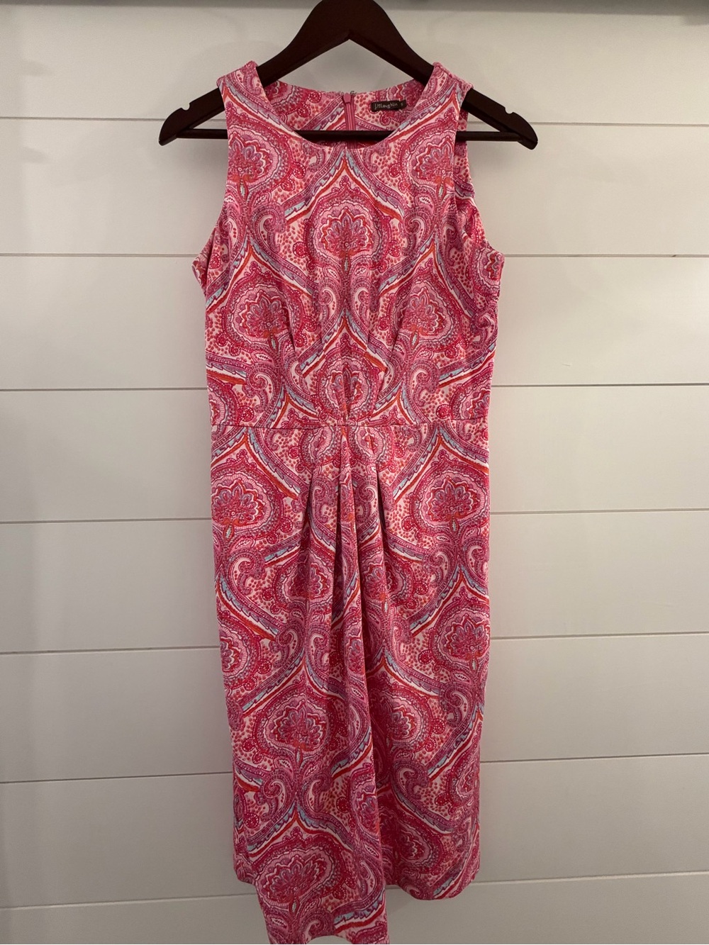 J McLaughlin Sleeveless Pink Paisley Midi Dress women’s small